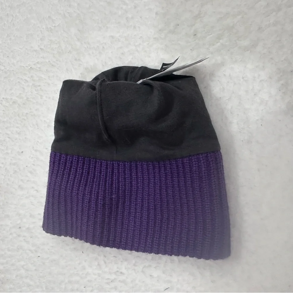 Kids Purple Knit North Face Hat